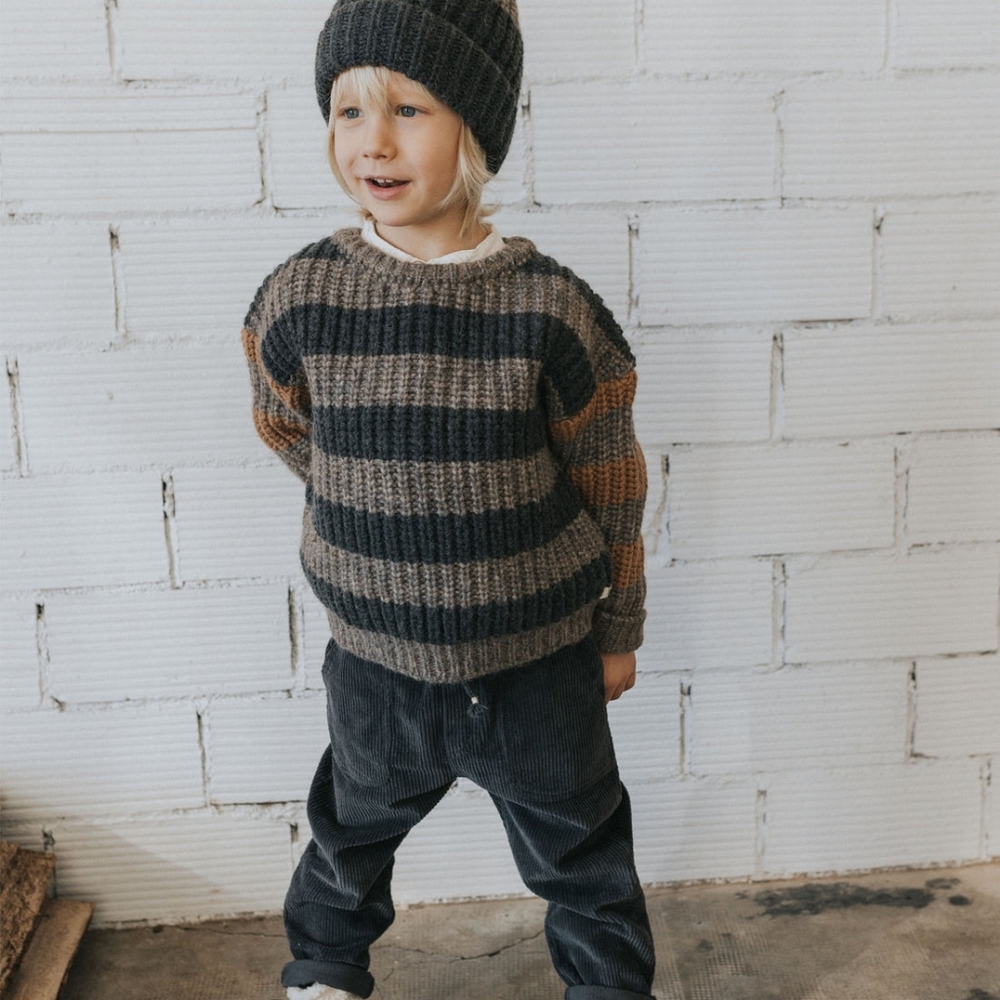 Bands Knit Jumper Wood from Búho